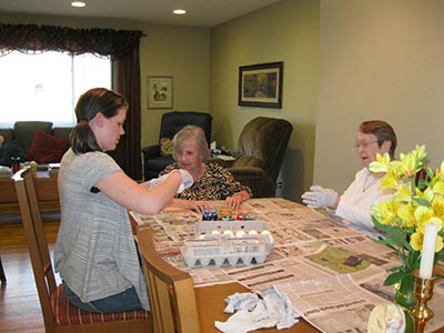 residents help with baking